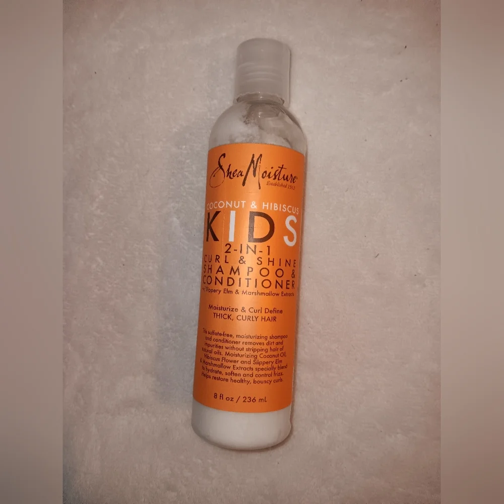 NWOT Shea Moisture Coconut & Hibiscus Kids 2-in-1 Shampoo & Conditioner